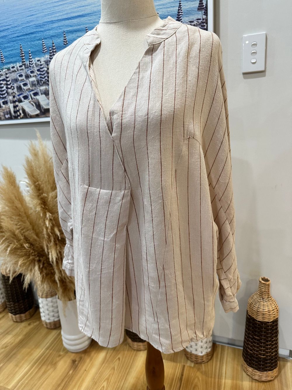 Grace Hill - Size 12 blouse - 55% linen