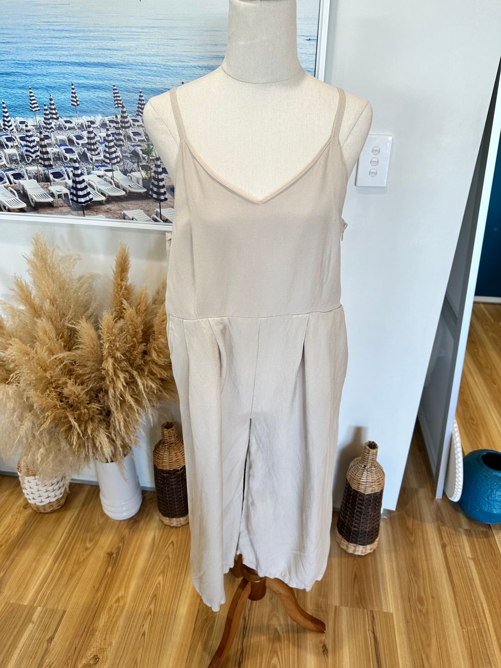 Beige Jumpsuit Size M