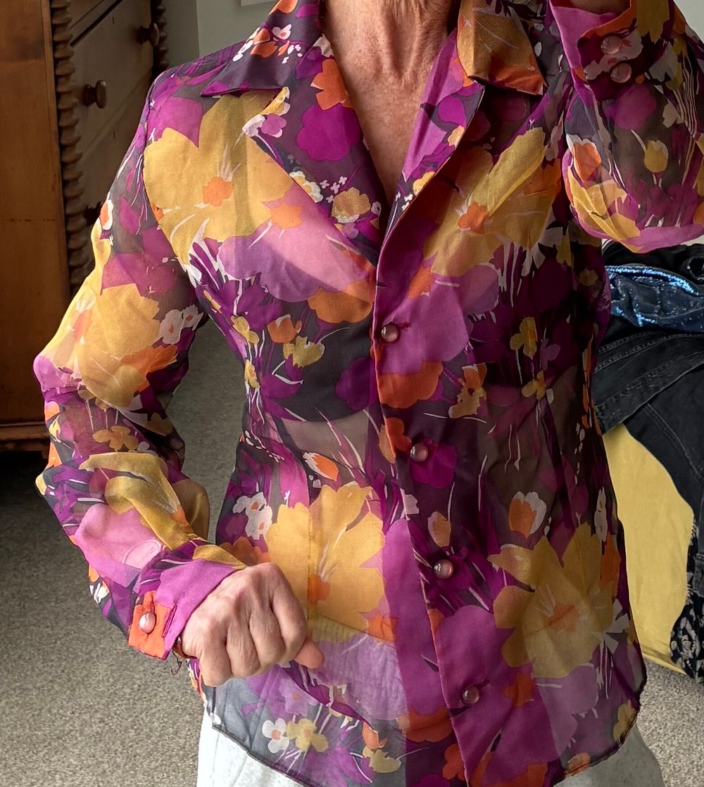Vintage Sheer Floral Sheer