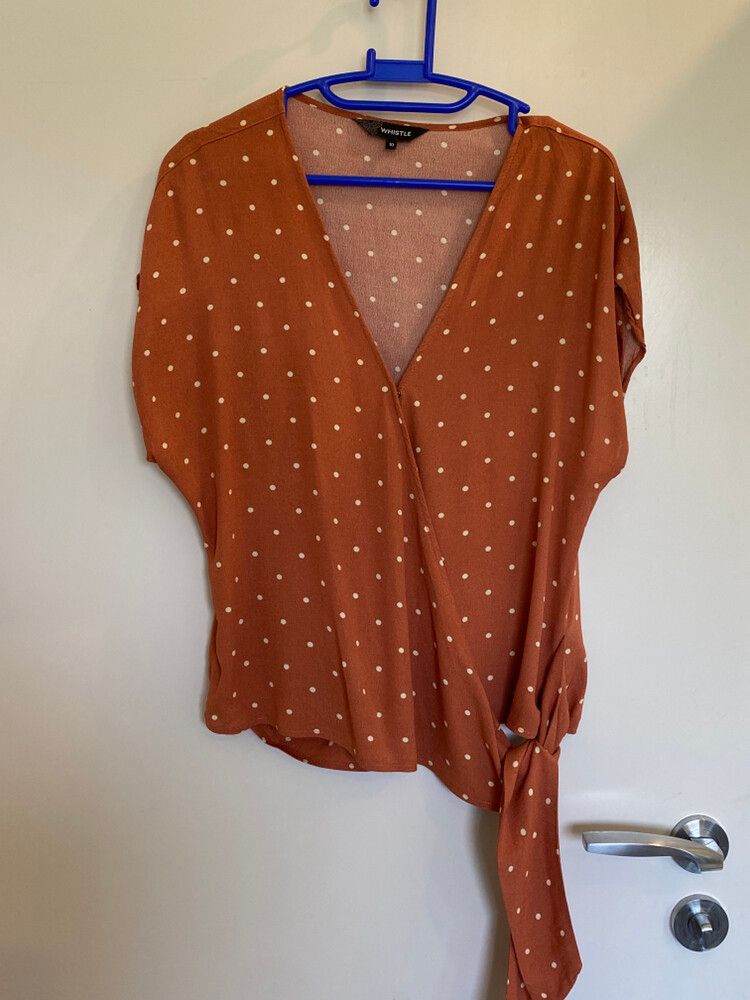 Cute Orange Wrap Top