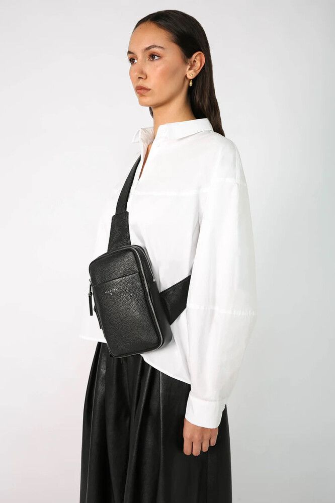 Moochi Black Web Mini crossbody bag