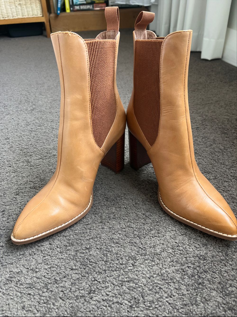 Wittner Tan Leather Chelsea Boots