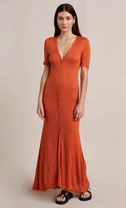 open lace back dress Bec and Bridge Nadia Twist Maxi Dress in Auburn  Coco & Lola