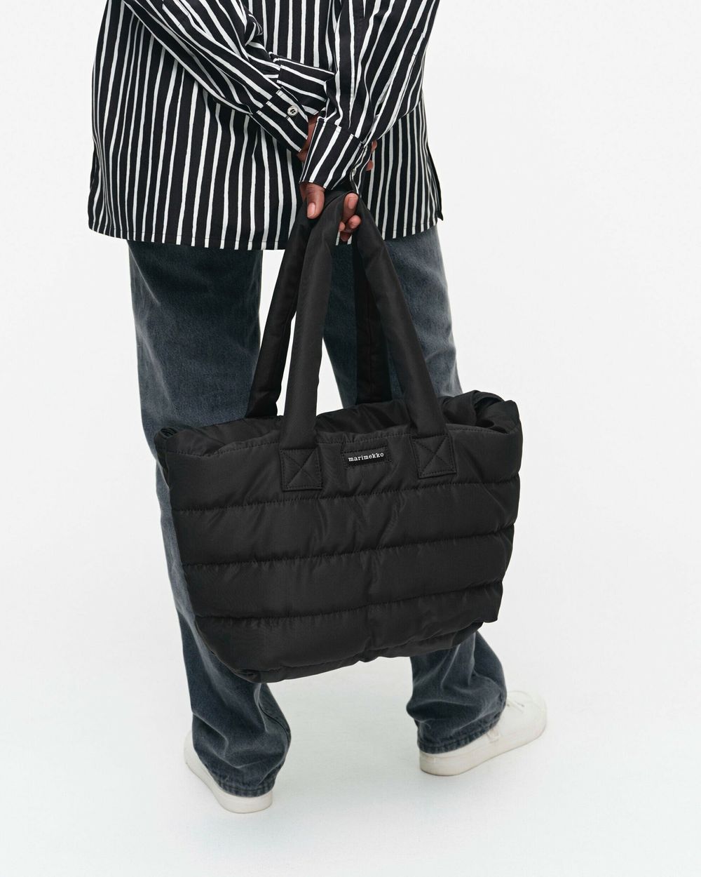 Black leather bag