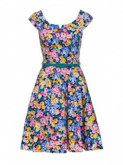 REVIEW Scattered Rose Floral Midi Prom Dress RRP$289