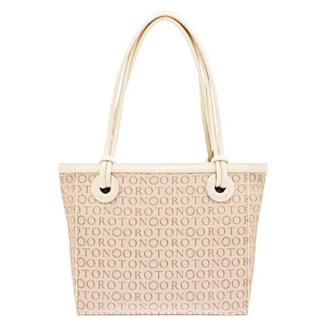 OROTON Leather Jacquard Monogram Stencil Tote Bag Handbag RRP$495