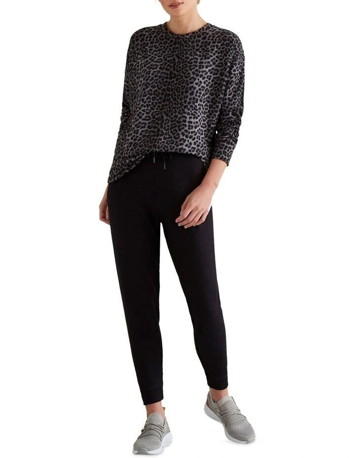 SEED HERITAGE Sport Leopard Cheetah Windcheater Sweater Jumper