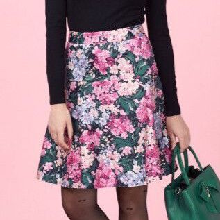 REVIEW Chelsea Flower Floral A-Line Peplum Skirt