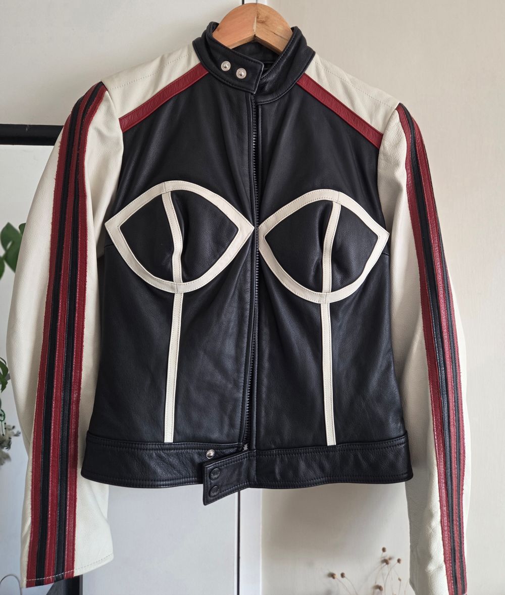 RARE JEMERY SCOTT x ADIDAS SAMPLE NOT FOR RETAIL 100% LEATHER JACKET