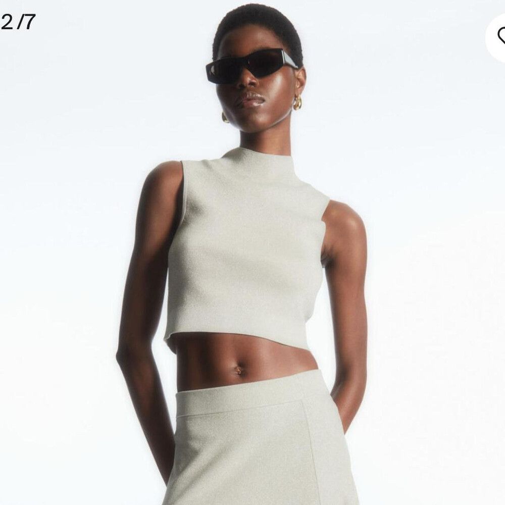COS GLITTER SLEEVELESS TOP