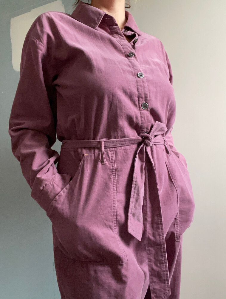 White Stuff Pink/Purple Corduroy Jumpsuit