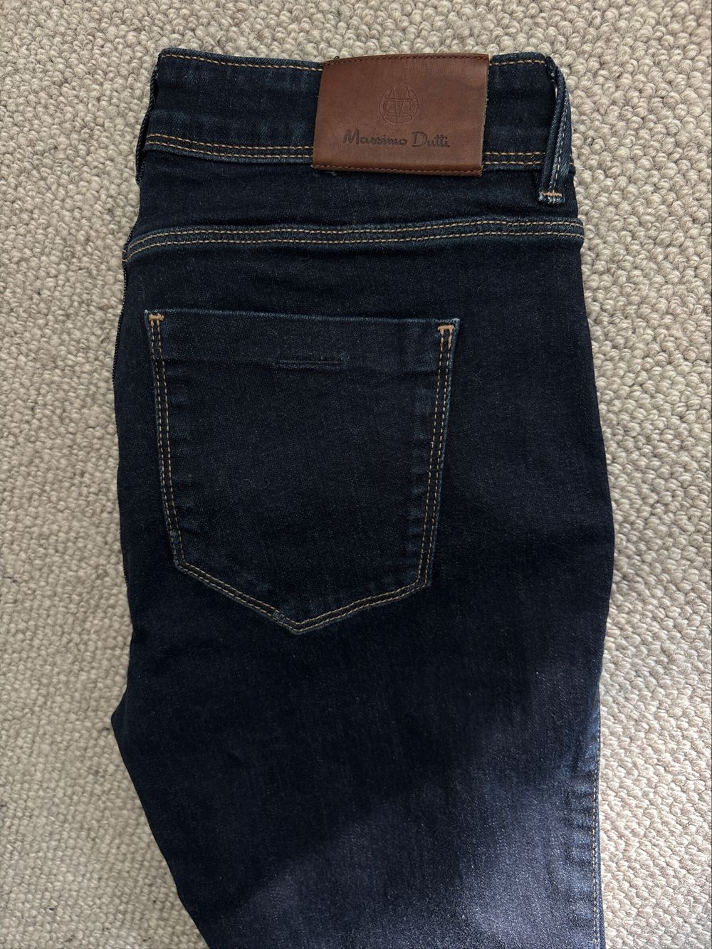 Massimo Dutti Women’s Dark Indigo Denim Straight Legs