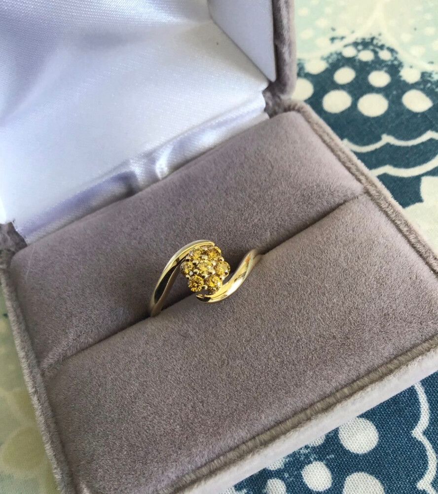 Gold Fancy Natural Diamond Ring
