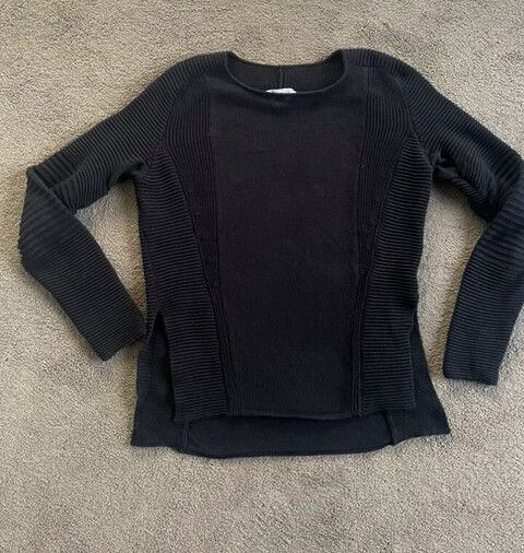 Maurie & Eve Cotton Knit Jumper, Flattering & Timeless, Black 10