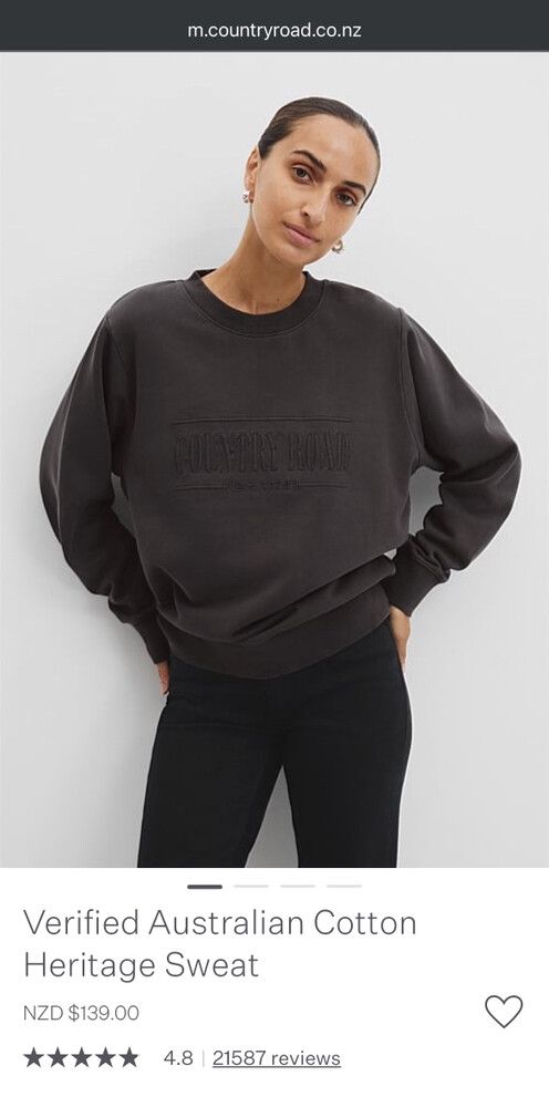 Country Road Heritage Sweatshirt Carbon black XS