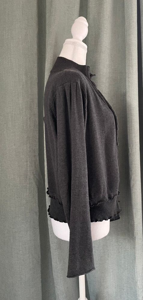 ANIMALÉ Silk & Cotton Zip-Up Cardigan - Size M