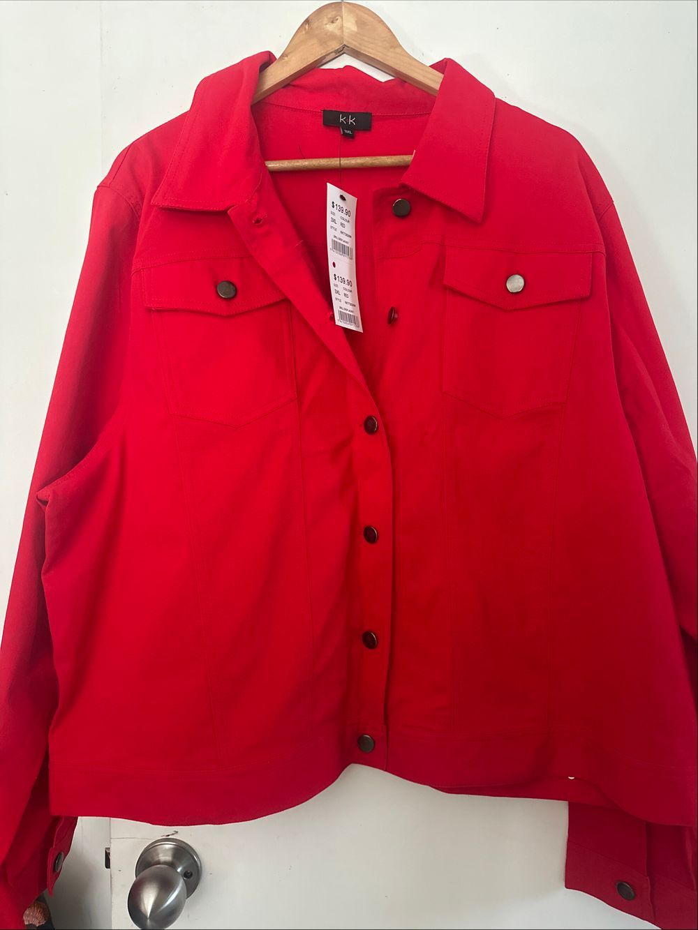 K&K crop drill jacket size 3xl