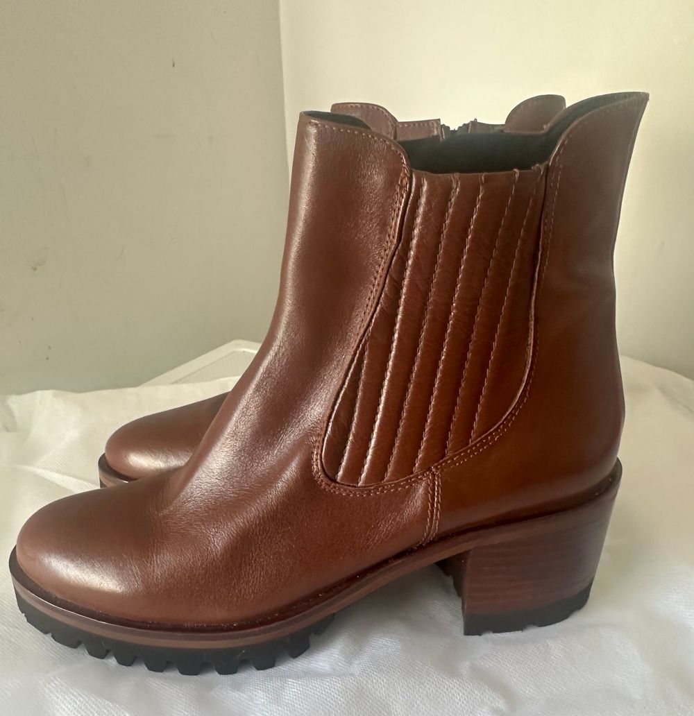 Ardour Brown Leather Ankle Boots