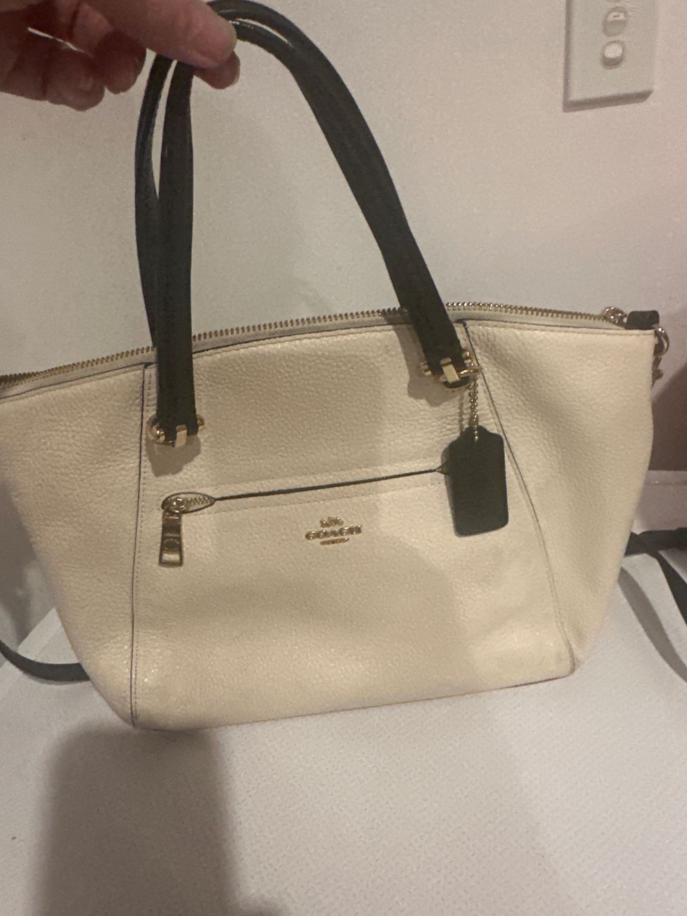 coach F88057 pebbled prairie satchel black saddle