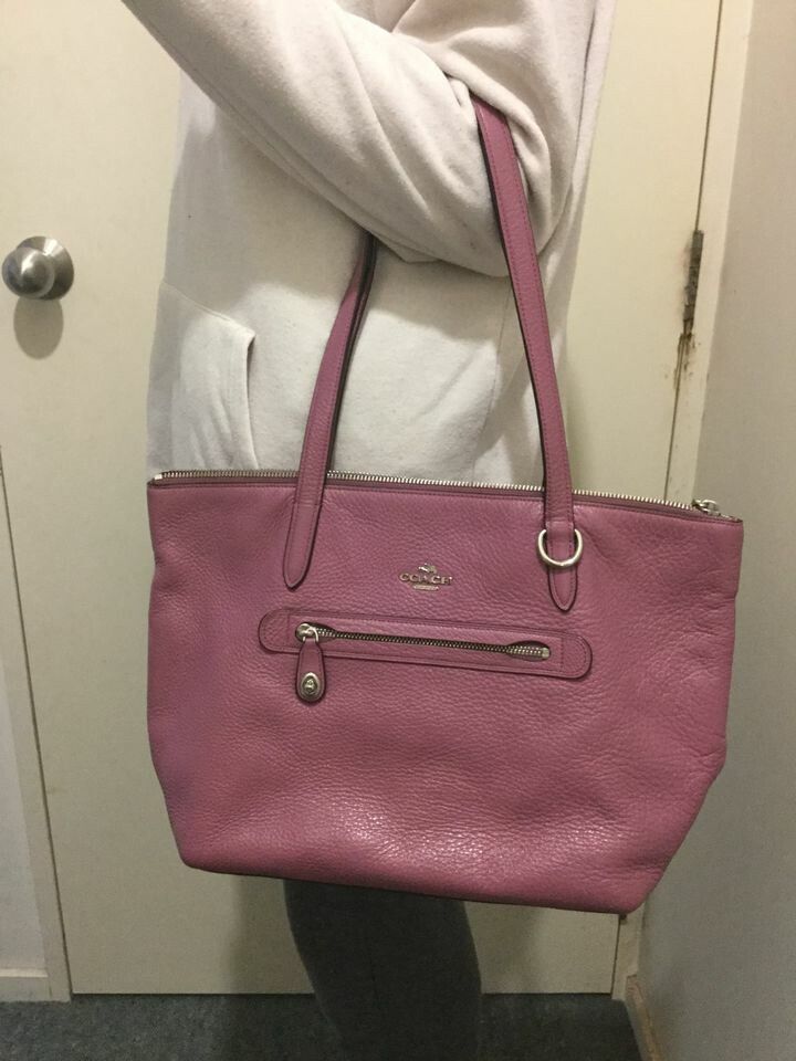 Authentic Coach Taylor Pebble Leather Tote ( Purple)