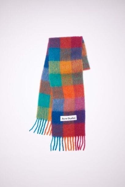Acne Check Mohair Scarf