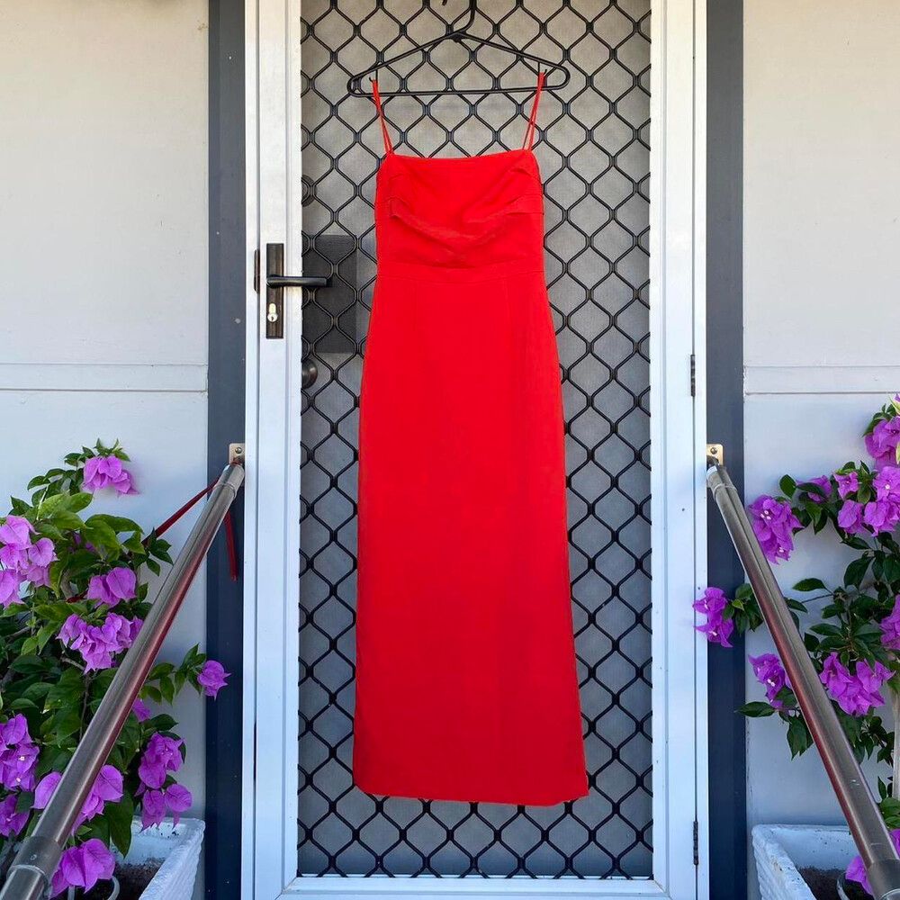 Pasduchas Emerson Column Midi Dress Red XS / 6