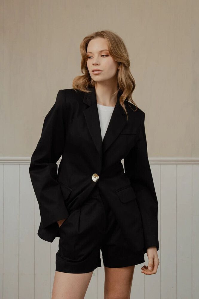 CAITLIN CRISP Vice Blazer Black