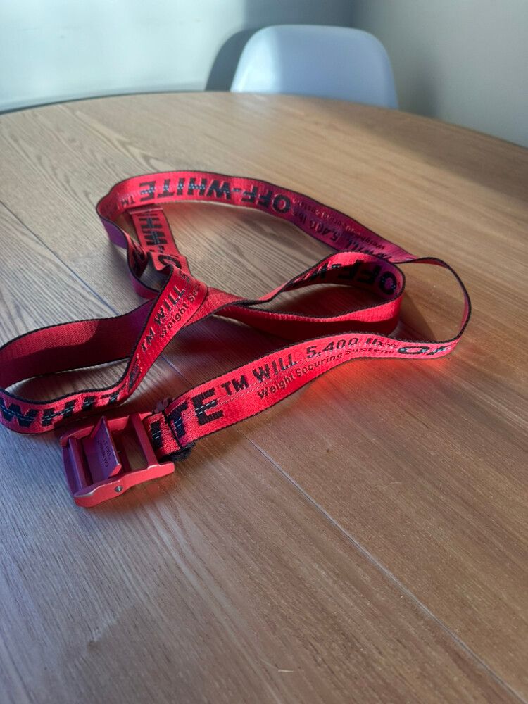 Off-white Industrial Belt Long, Red