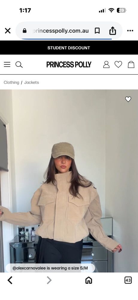 Princess Polly Beige Funnel Neck Cargo Jacket