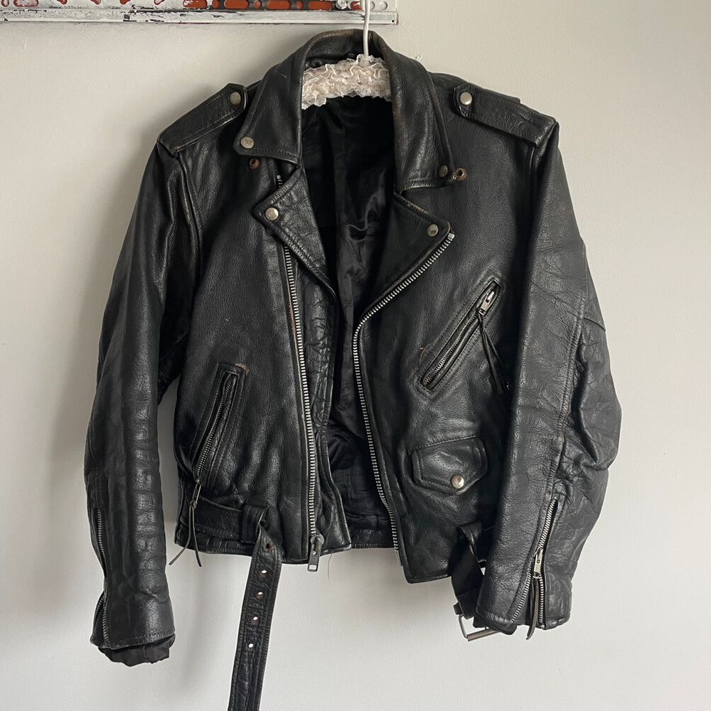 Vintage Motorcycle Leather Biker Jacket