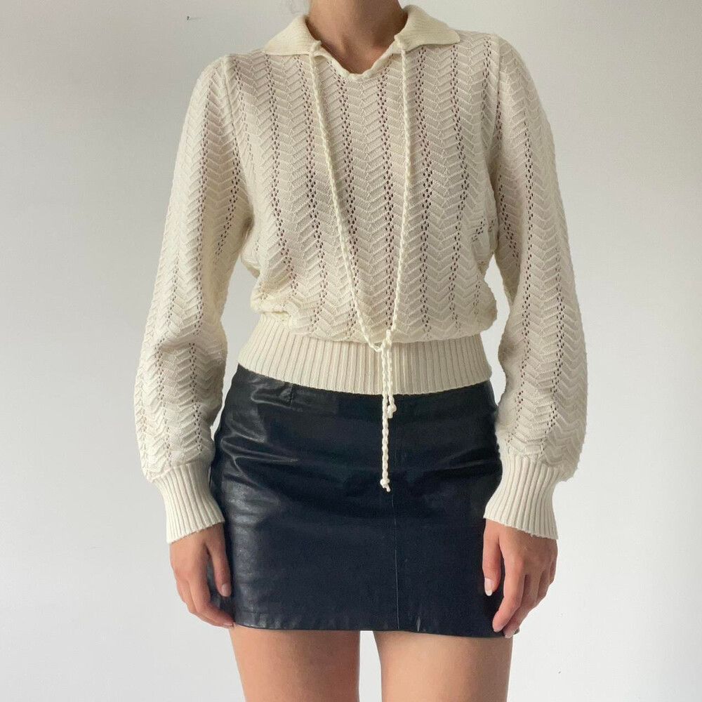Wool Blend Knit Sweater