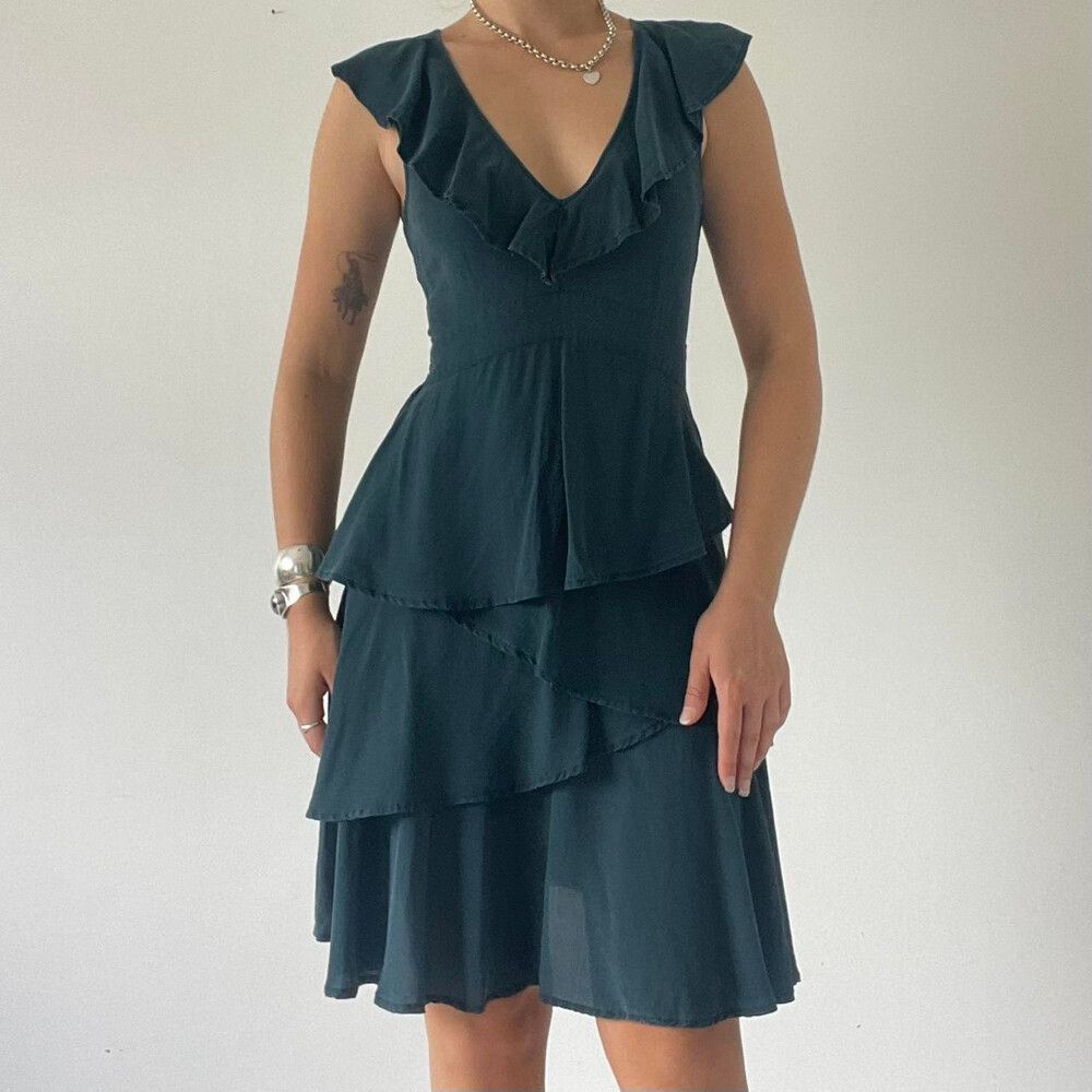 Silk Ruffle Dress