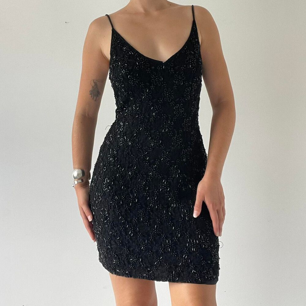 Staxs - Vintage beaded mini dress on Designer Wardrobe