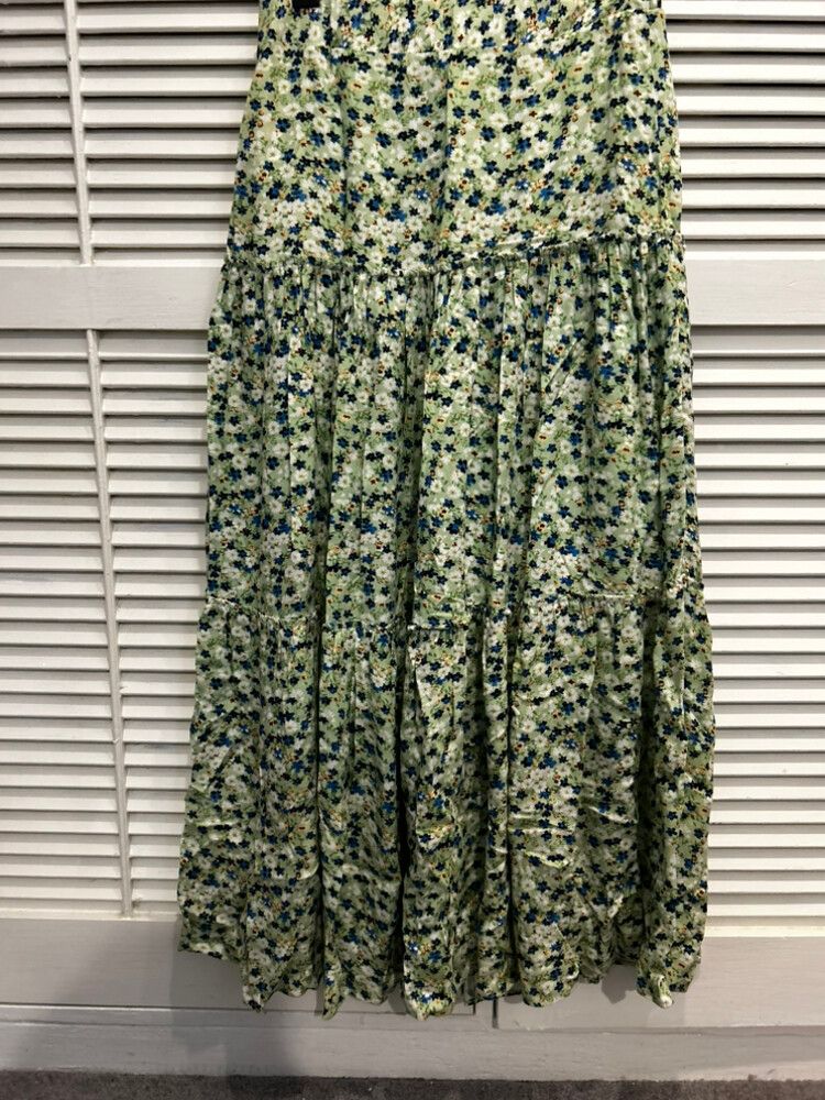 Whistles Green Floral Skirt