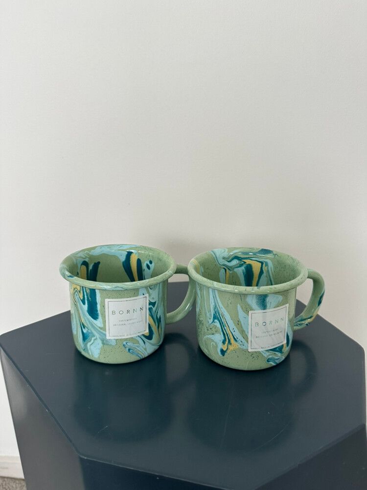 Bornn Enamel Mug Set of 2