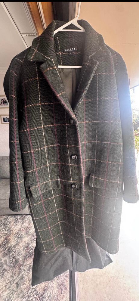 Salasai Green Checked Coat