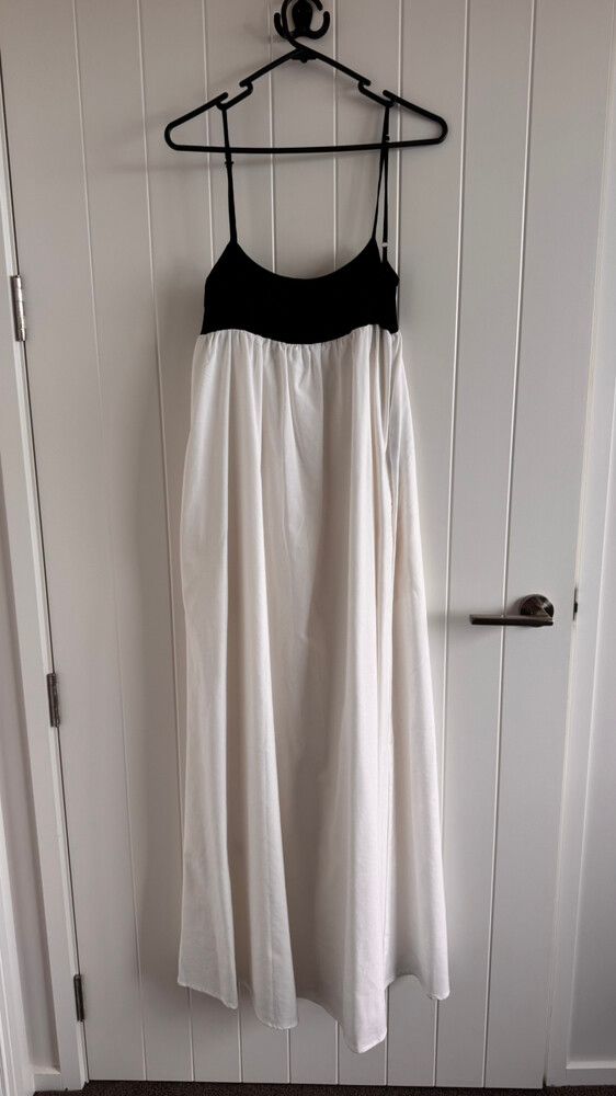 Beginning Boutique Akari White Contrast Maxi Dress