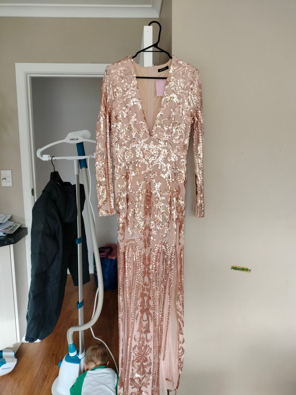 Showpo - Showpo Rose Gold Sequin Maxi Dress on Designer Wardrobe