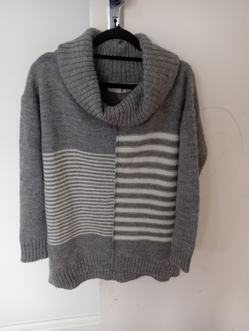 Sills Grey Stripe Jumper size M
