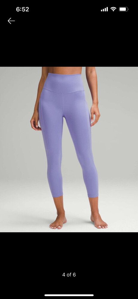 Lululemon Aligned High Rise Crop 7/8 Lilac