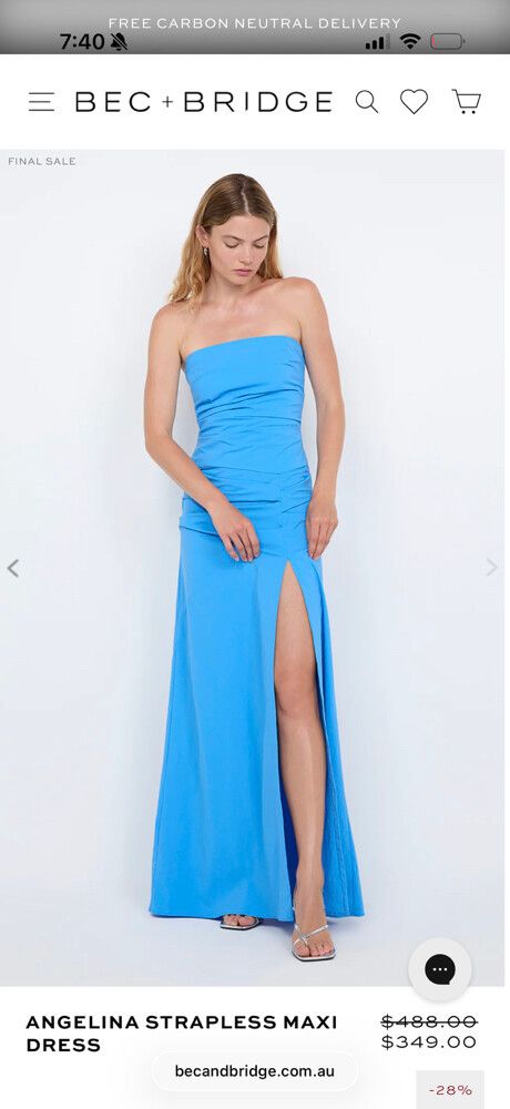 Bec & Bridge - Bec + Bridge Angelina Strapless Maxi Dress on Designer  Wardrobe