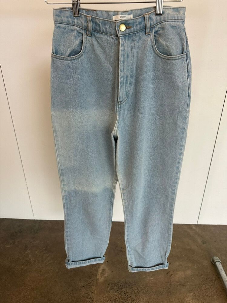 High Waisted Straight Leg Jeans