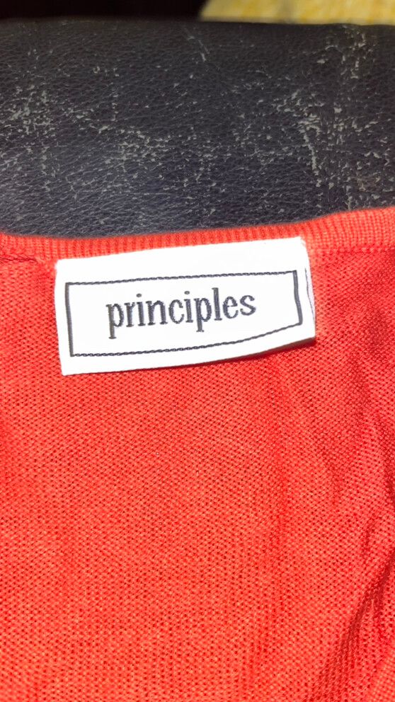 Principles Orange Sleeveless Cardigan