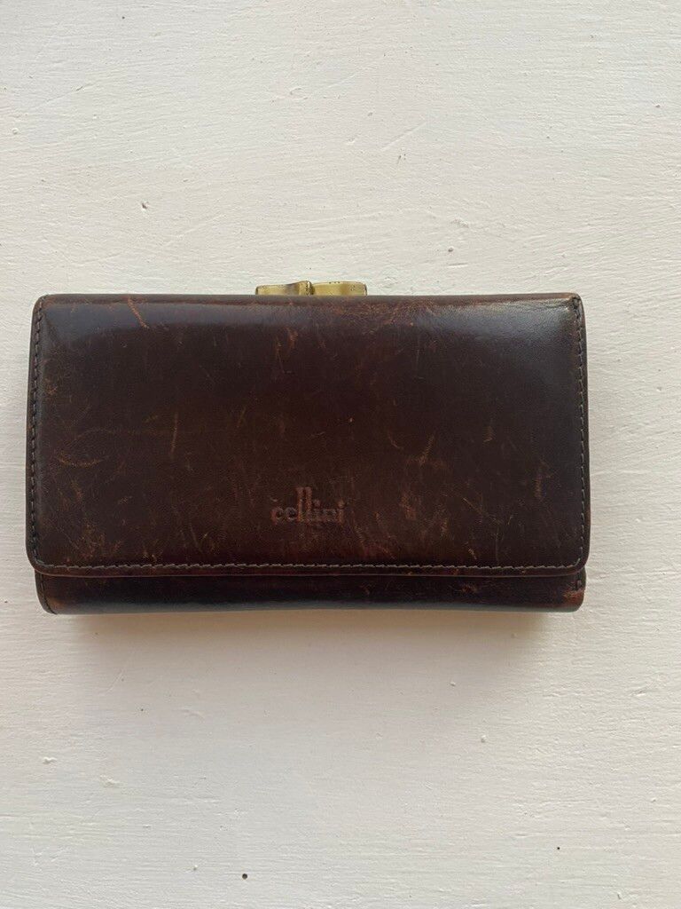 Vintage Cellini Long Wallet- Genuine leather