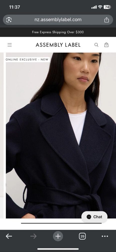 Assembly Label Sadie Single Breasted Wool Coat Oat Marle