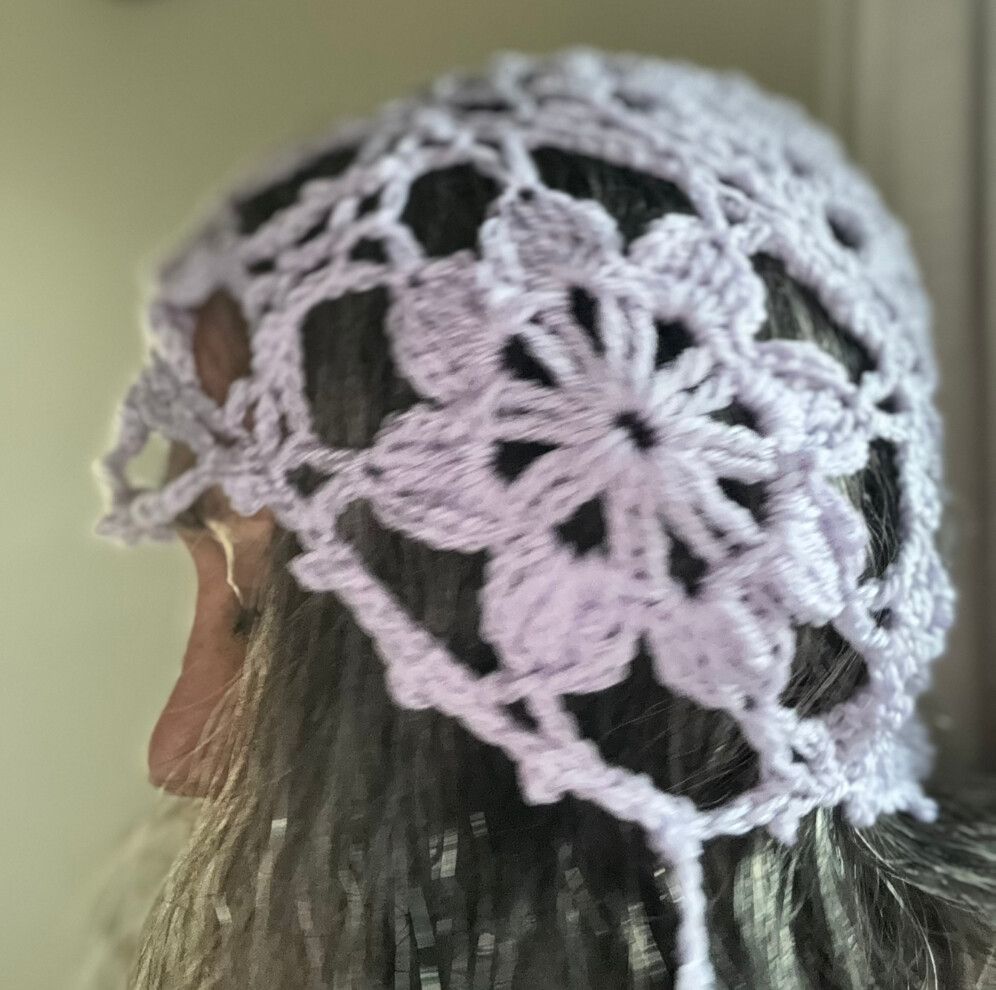 Vintage Flower Bennie Handmade