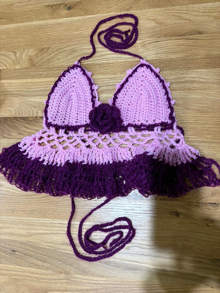 Backless romantic ruffled bralette handmade 🌸💖🌸