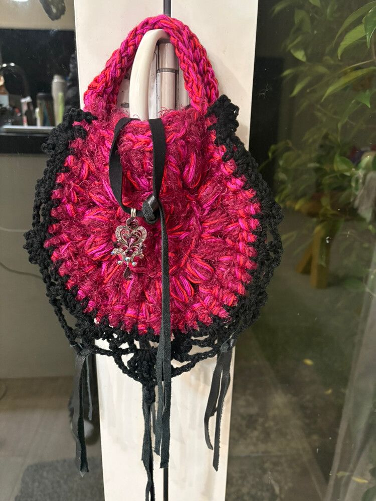 Gothic knitted HandBag handmade