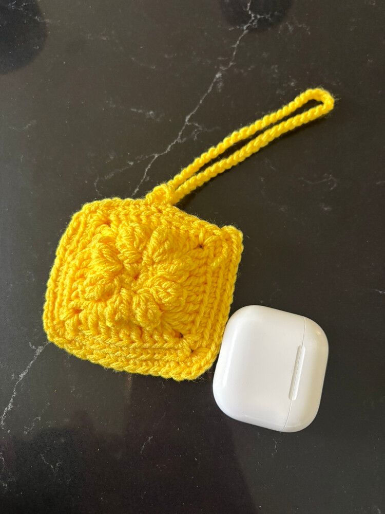 Boho mini AirPods case handmade
