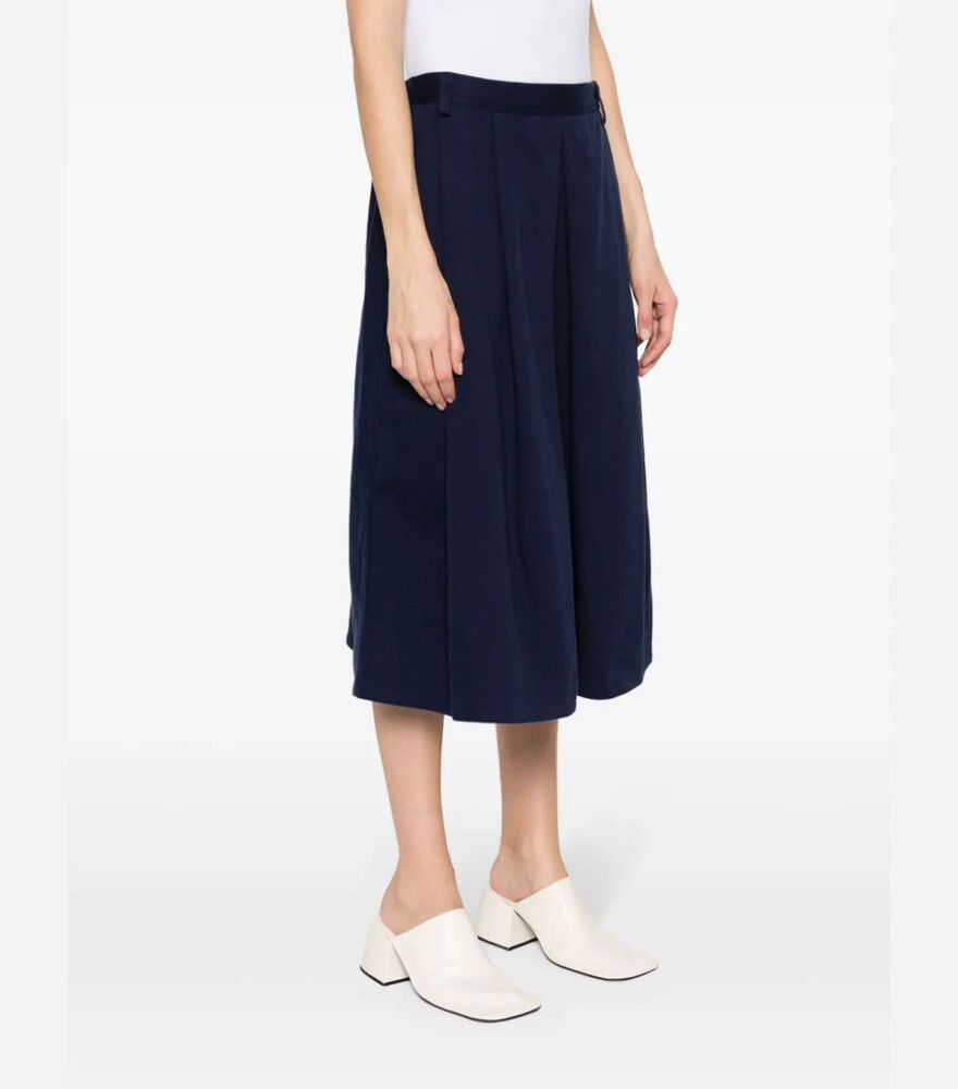 Kate Sylvester Blue Pleated Midi Skirt